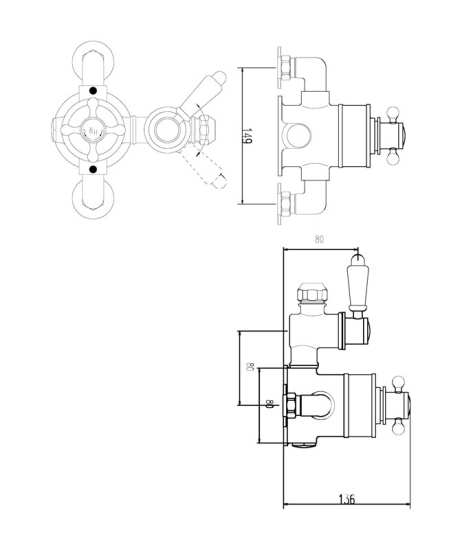 Hudson Reed White Topaz Twin Exposed Shower Valve TSVT104 #2