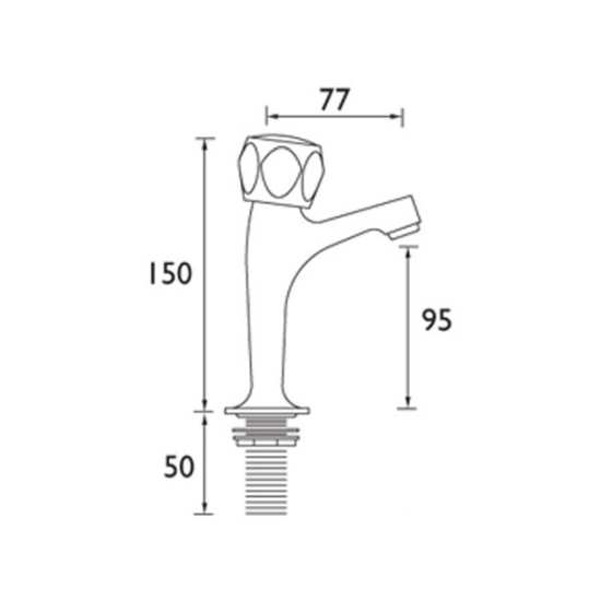 Bristan Club High Neck Pillar Kitchen Taps Chrome Plated With Metal Heads VAC HNK C MT #2