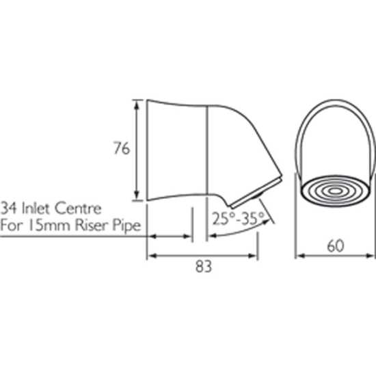 Bristan Vandal Resistant Exp Showerhead VR3000E #2