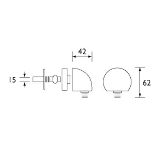 Bristan Fast Fix Wall Outlet Chrome Plated WO1 C #2