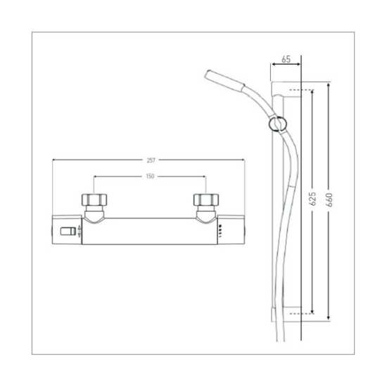 Bristan Zing Cool Touch Bar Mixer with Fast Fit Connections and SM Kit Chrome ZI SHXSMCTFF C #2