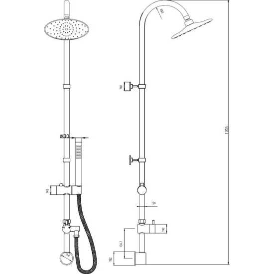 Hudson Reed Multi Option Shower Kits Destiny Shower Kit A3115 #2