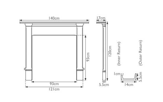 Carron Alice Black Cast Iron Fireplace Surround RX256 #2