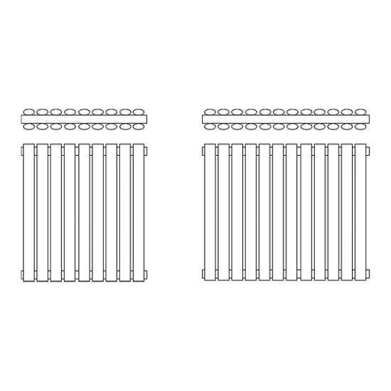 Kartell K Rad Aspen Single White 600 x 360 Oval Tube Designer Radiator #3