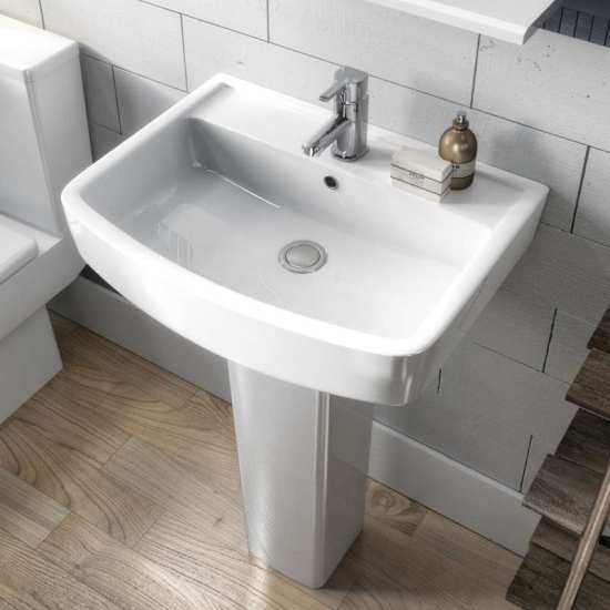Nuie Bliss 600mm Basin and Pedestal CBL010 #3