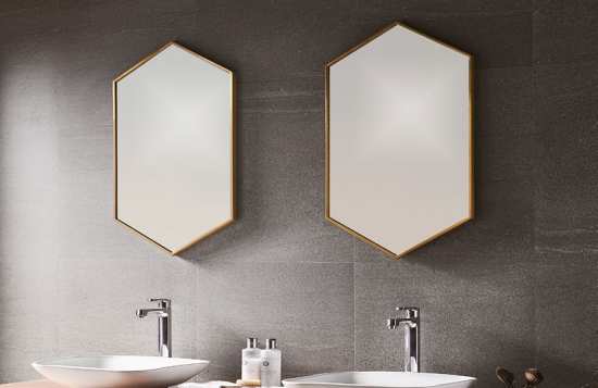 Origins Living Brushed Brass Docklands Mirror 750 x 500mm #2