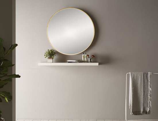 Origins Living Round Brass Brushed Docklands Mirror 600 x 600mm #2