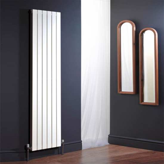 Apollo Capri Flat Single White Tubed Designer Radiator 1800 x 300mm LSW18H4S #2