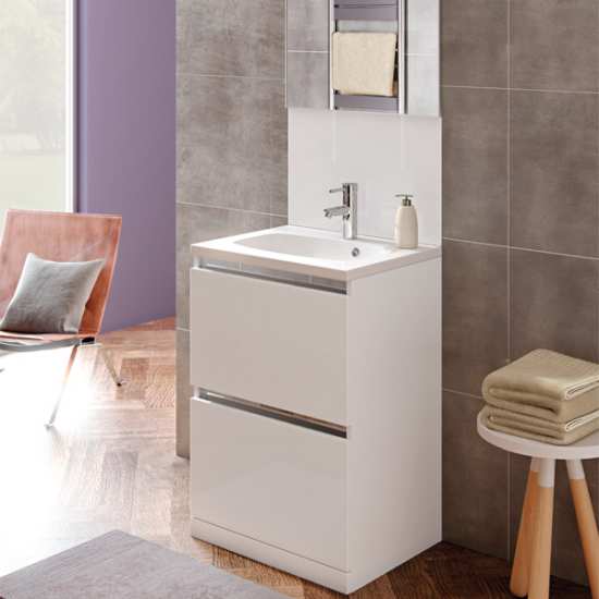 Moods Chelston White Gloss 300mm Two Door Tall Unit #2