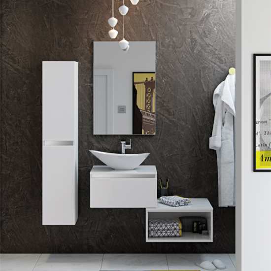 Moods Chelston White Gloss 300mm Two Door Tall Unit #3