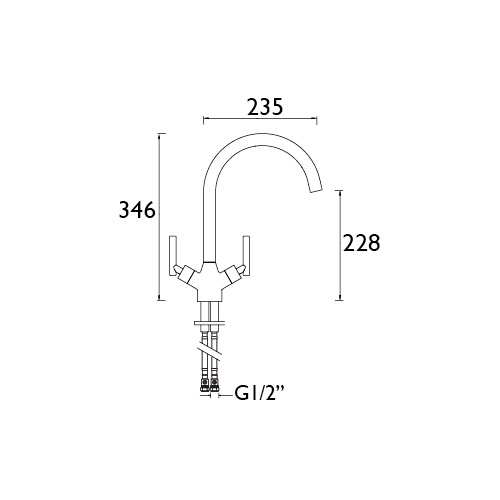 Bristan Chive Chrome Easy Fit Mono Kitchen Mixer Tap CHV EFSNK C #2