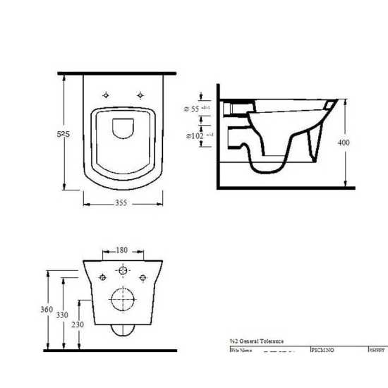 Hudson Reed Maya Wall Hung Pan and Seat CLT007 #2