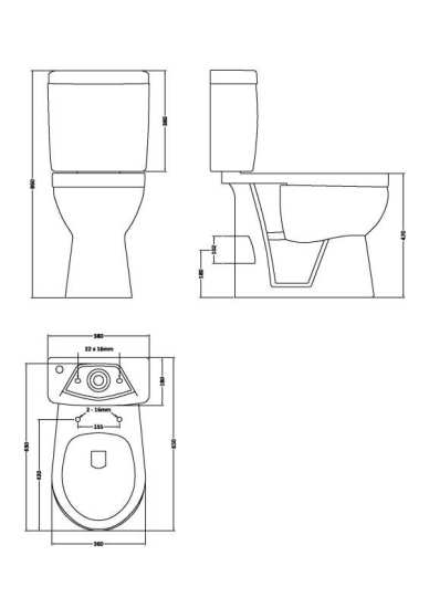 Nuie Doc M Pack Comfort Height Pan and Cistern DOCMP100 #2