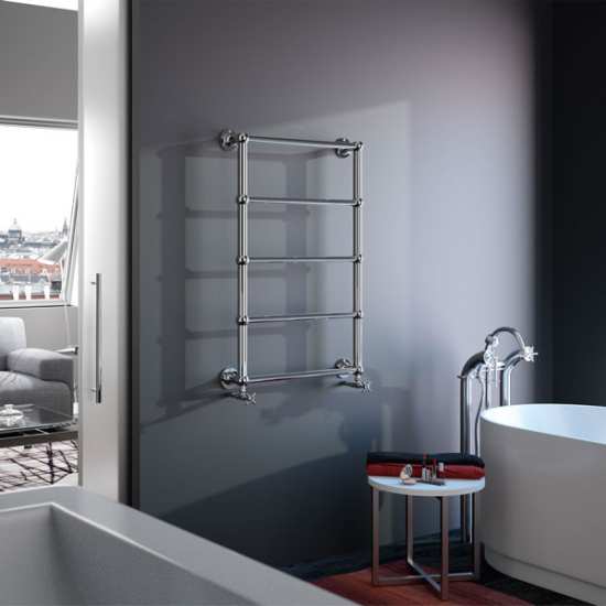 Radox Edwardian Towel Rail 1000 x 700 in CHROME #2