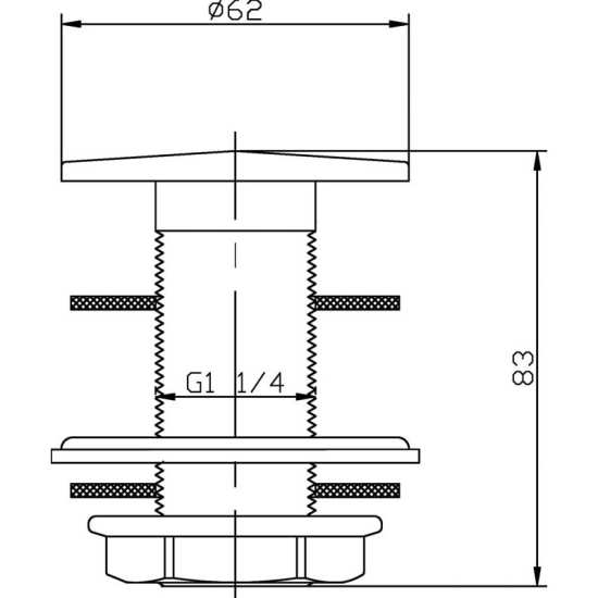 Nuie Flip Top Basin Waste ER02 #2