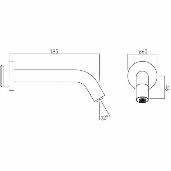 Vado I Tech Infra Red Spout Tap IRWSPOUTCP #2