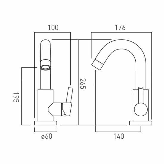 Vado Elements Air Sink Mixer Tap #2