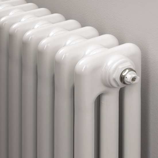 Rads 2 Rails Fitzrovia 4 Column White Horizontal Radiator 500mm x 1220mm #2