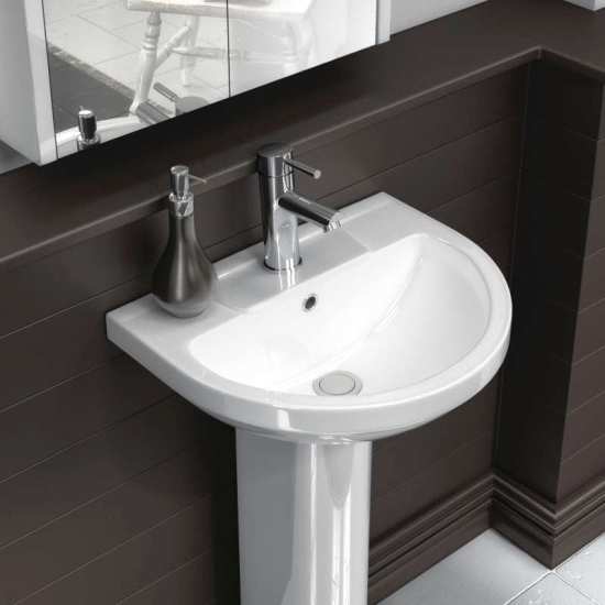 Nuie Harmony 500mm Basin and Pedestal CHM002 #3