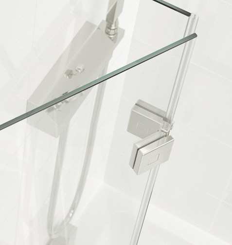 Kudos Inspire 8mm Two Panel Out Swing Bath Screen with Towel Rail #3