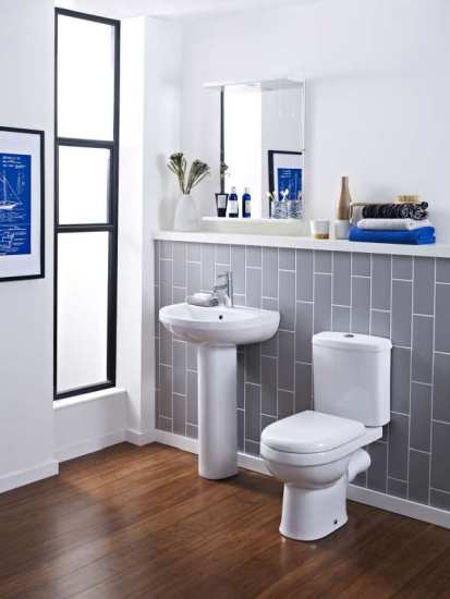 Nuie Ivo 550mm Basin and Pedestal 1 Tap CIV002 #4