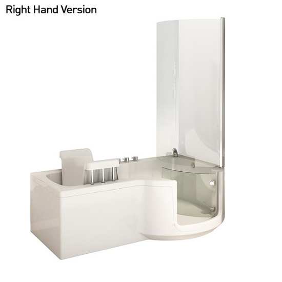 Louisiana 1500 Easy Access Walk In Shower Bath with Glass Door Powered Seat and Bath Screen #2