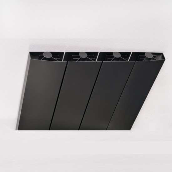 Apollo Malpensa Curved Aluminium Anthracite Designer Radiator 1800 x 356mm MALC18H3S #2