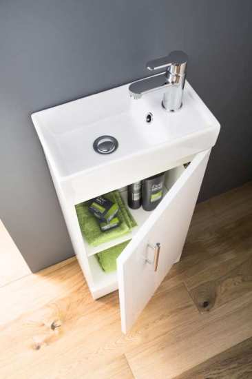 Nuie Cloakroom Wall Hung 400mm Cabinet and Basin NVX182 #3