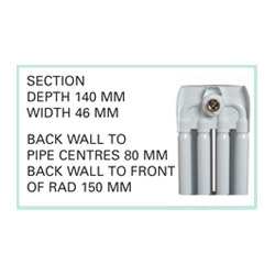 Apollo Monza 4 Column Horizontal Aluminium Column Radiator 420 x 1170mm AL4C4H1200 #2