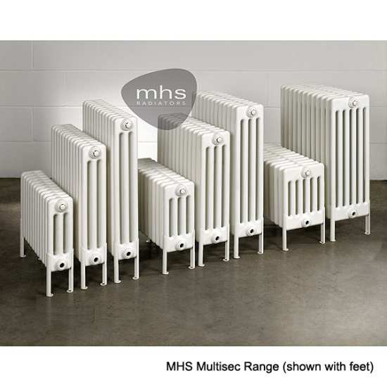 MHS Multisec Wall 600mm High x 1128mm Wide 4 Column Radiator #2