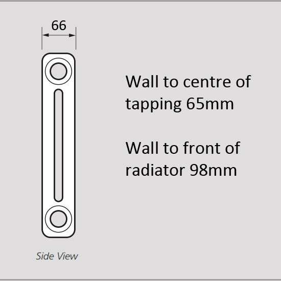 MHS Multisec Wall 1800mm High x 530mm Wide 2 Column Radiator #3