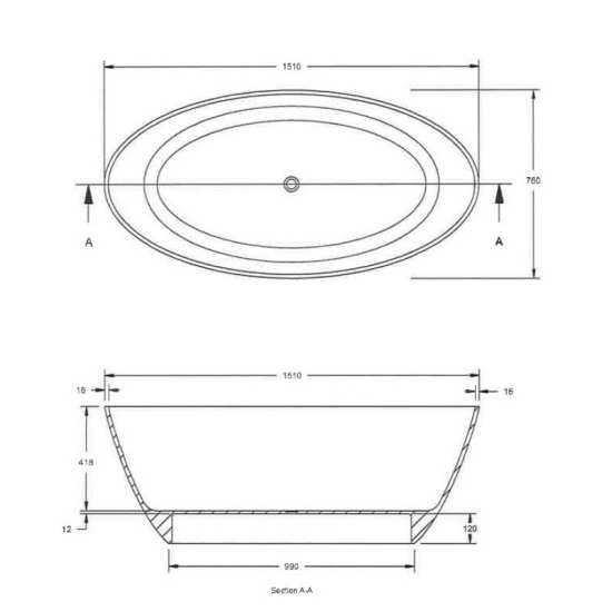 Hudson Reed Grace Freestanding Bath NBB001 #2