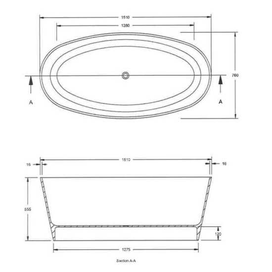Hudson Reed Rose Freestanding Bath NBB002 #2
