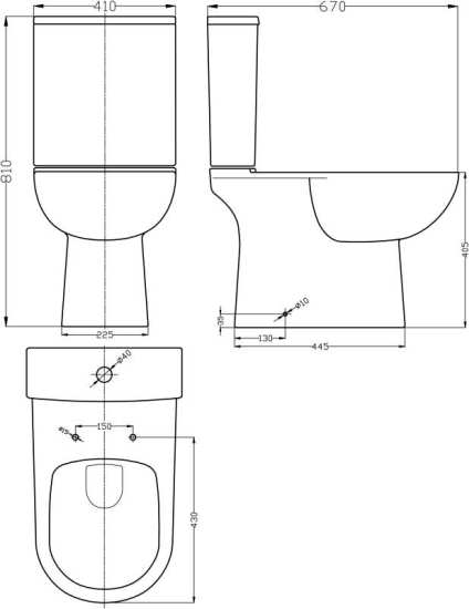 Nuie Asselby Close Coupled Pan and Cistern CSS004 #2