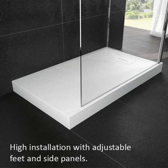 Novellini Novosolid 1800 x 800 Shower Tray Matt White NOS180804 30 #3