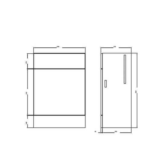 Hudson Reed Gloss White 600mm WC Unit OFF148 #2