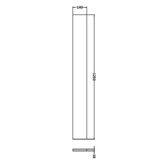 Hudson Reed Gloss White 1250mm Plinth OFF191 #2