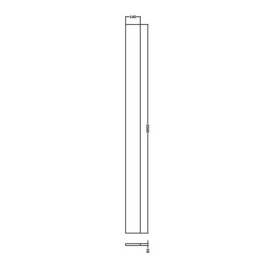 Hudson Reed Grey Gloss 2000mm Plinth OFF993 #2
