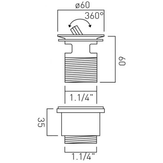 Vado Slotted Captive Basin Waste #2