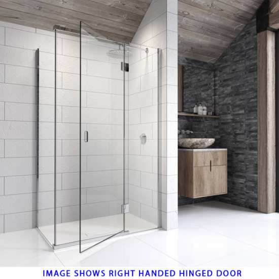 Kudos Pinnacle8 800 Corner Shower Enclosure Hinged Door with Inline Panel #3