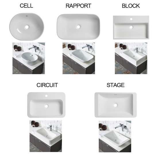 Roper Rhodes Pursuit 600 White Gloss Vanity Unit and Worktop PUR600W SSW6042 #2