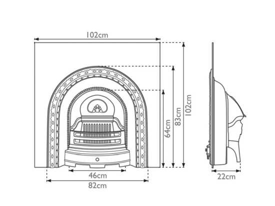 Carron Scotia Black Fireplace Insert RX087 #4