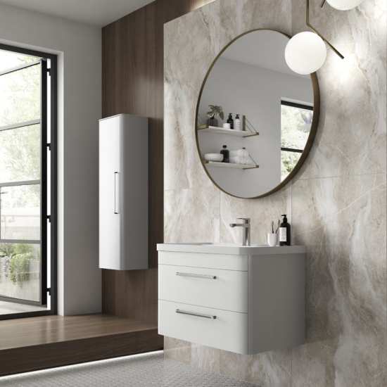 Hudson Reed Solar Pure White 600mm Wall Hung Unit And Basin SOL102 #3