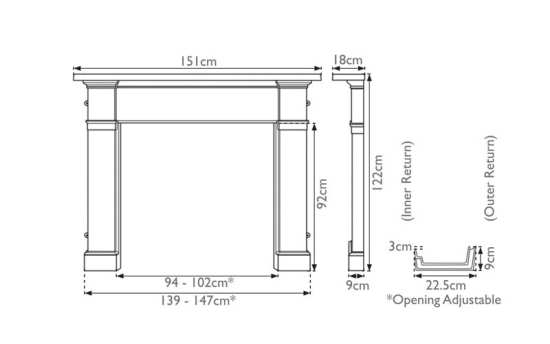 Carron Somerset Full Polish Cast Iron Fireplace Surround RX100 #2