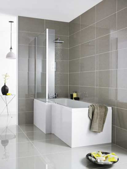 Nuie Square Left Hand Shower Bath 1500mm WBS1585L #3