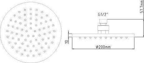 Nuie Round LED Fixed Head STY069 #2
