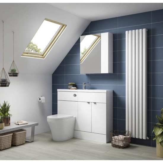 Hudson Reed Gloss White 500mm Slimline Vanity Unit OFF105 #3